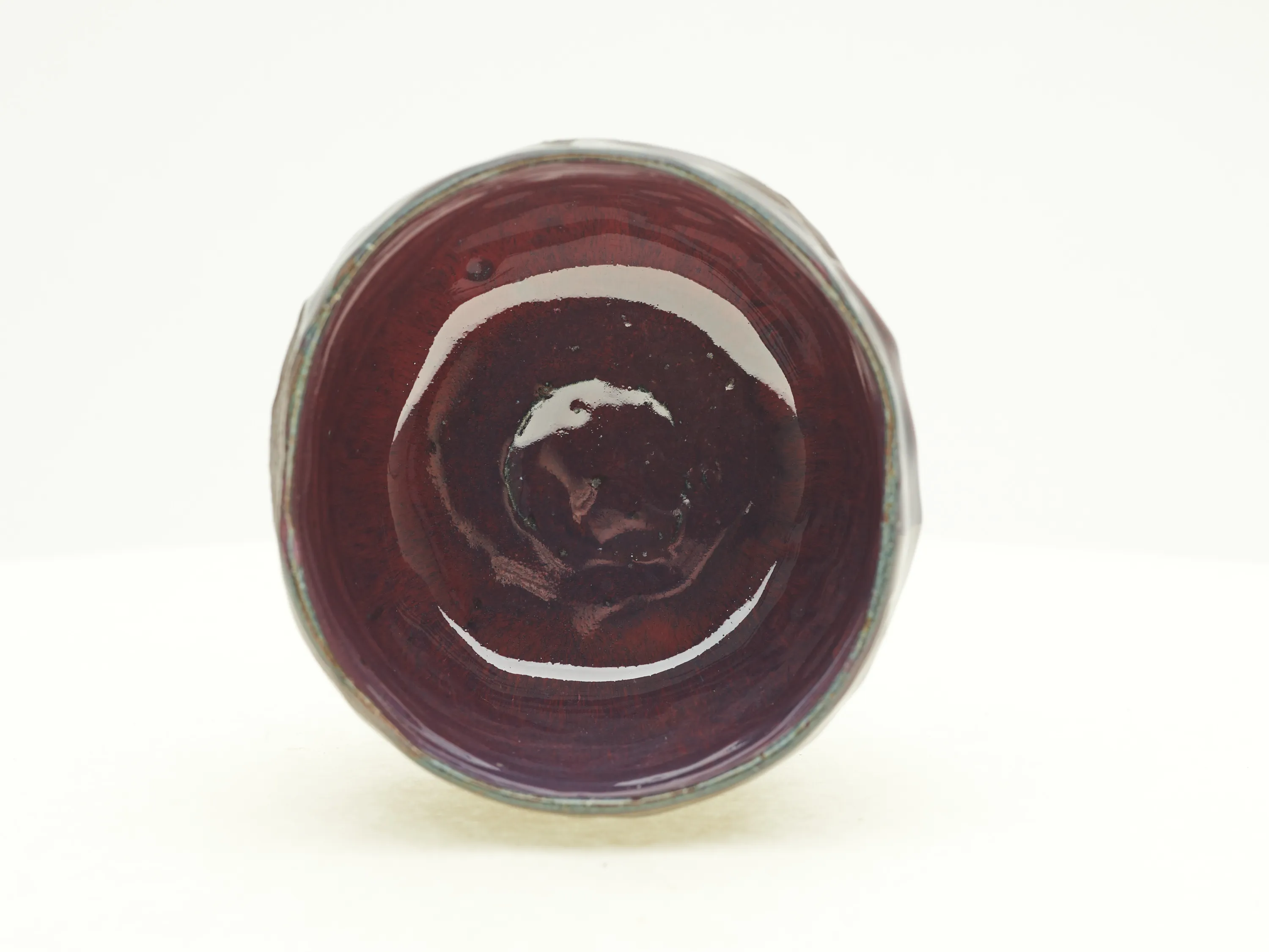 Hand-carved Aubergine Chawan — view 5